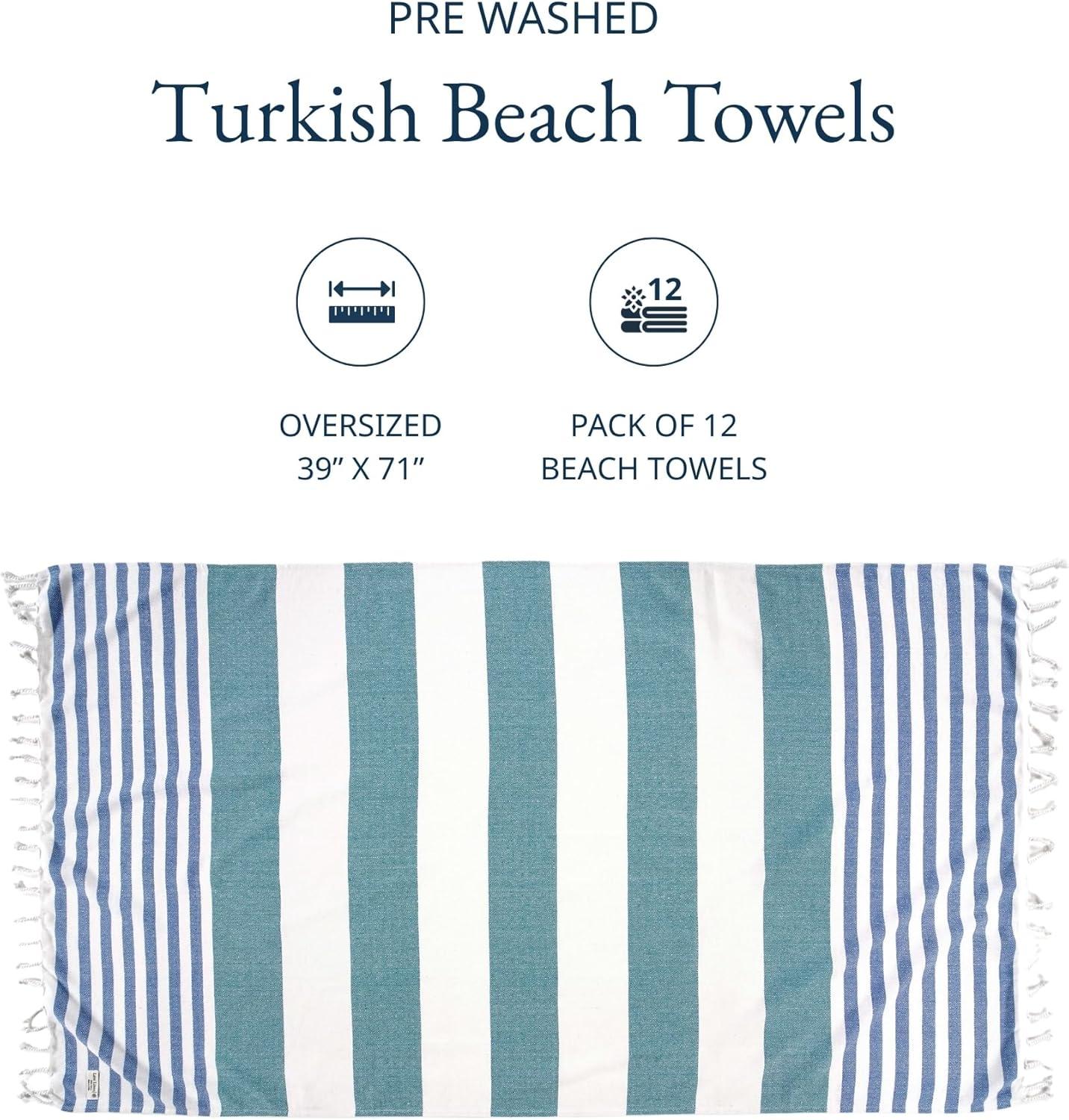 imageLANE LINEN Large Pool Towels XL Beach Towel PreWashed No Shrink Quick Dry Oversized Beach Towels Stylish Beach Towel for Women Sand Free Towel 39quotx71quot GreySeaside Symphony