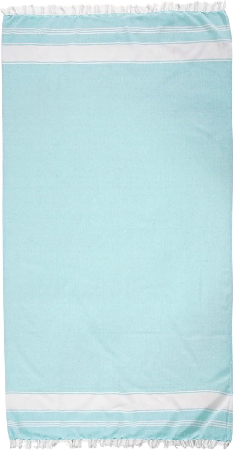 imageLANE LINEN Large Pool Towels XL Beach Towel PreWashed No Shrink Quick Dry Oversized Beach Towels Stylish Beach Towel for Women Sand Free Towel 39quotx71quot GreyAqua