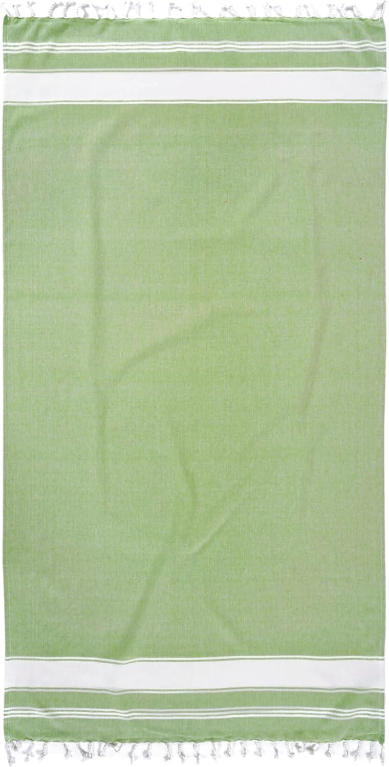 imageLANE LINEN Large Pool Towels XL Beach Towel PreWashed No Shrink Quick Dry Oversized Beach Towels Stylish Beach Towel for Women Sand Free Towel 39quotx71quot GreyJade Lime