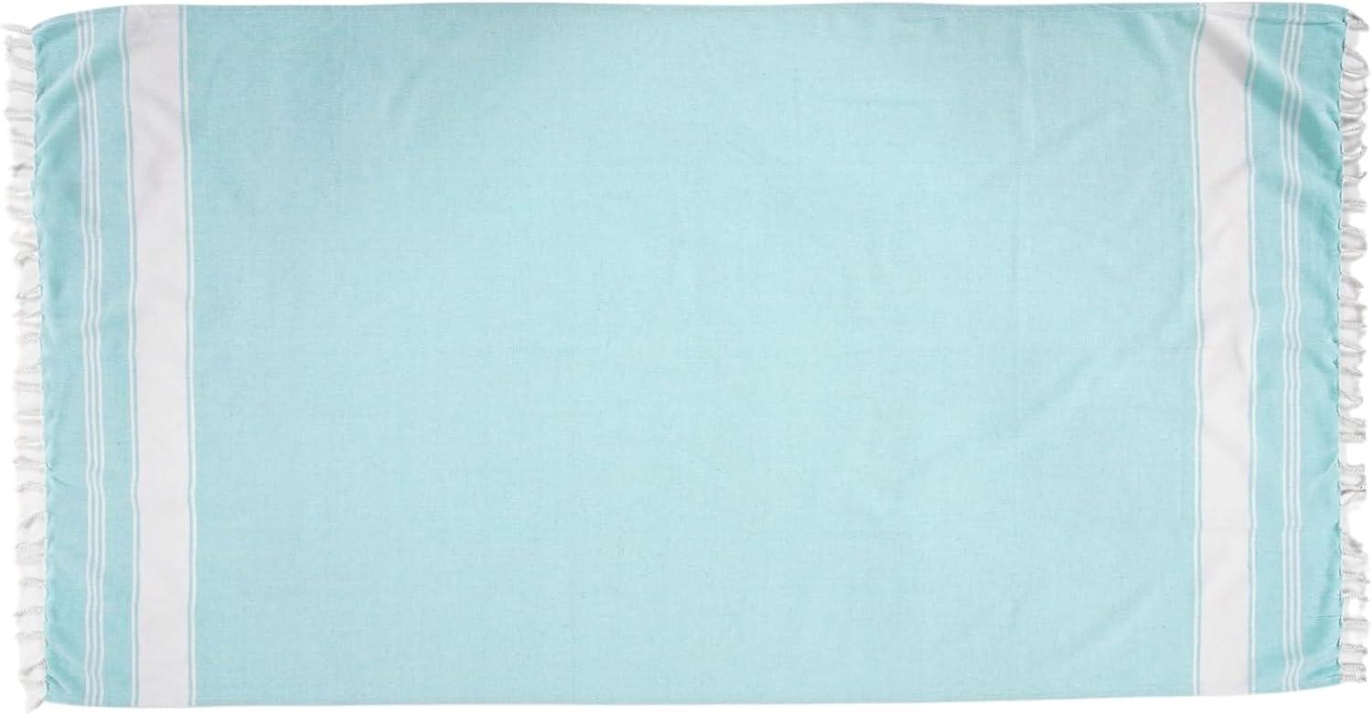imageLANE LINEN Large Pool Towels XL Beach Towel PreWashed No Shrink Quick Dry Oversized Beach Towels Stylish Beach Towel for Women Sand Free Towel 39quotx71quot GreyAqua