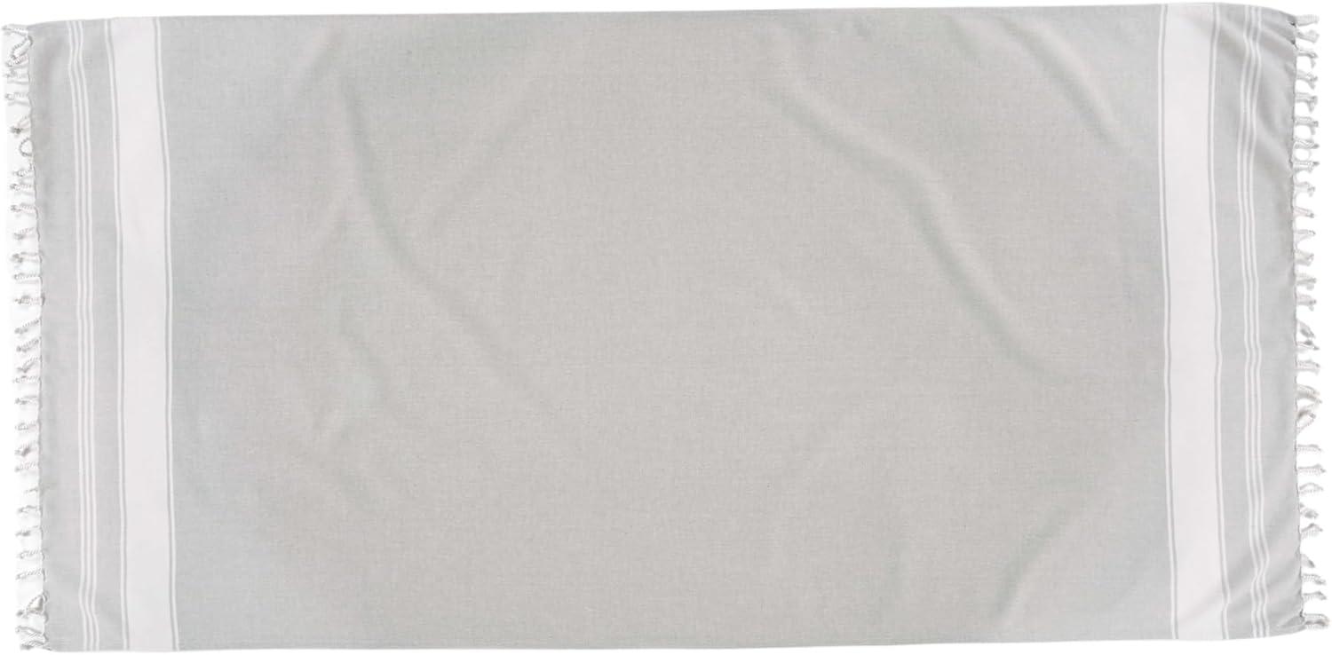 imageLANE LINEN Large Pool Towels XL Beach Towel PreWashed No Shrink Quick Dry Oversized Beach Towels Stylish Beach Towel for Women Sand Free Towel 39quotx71quot GreyGrey