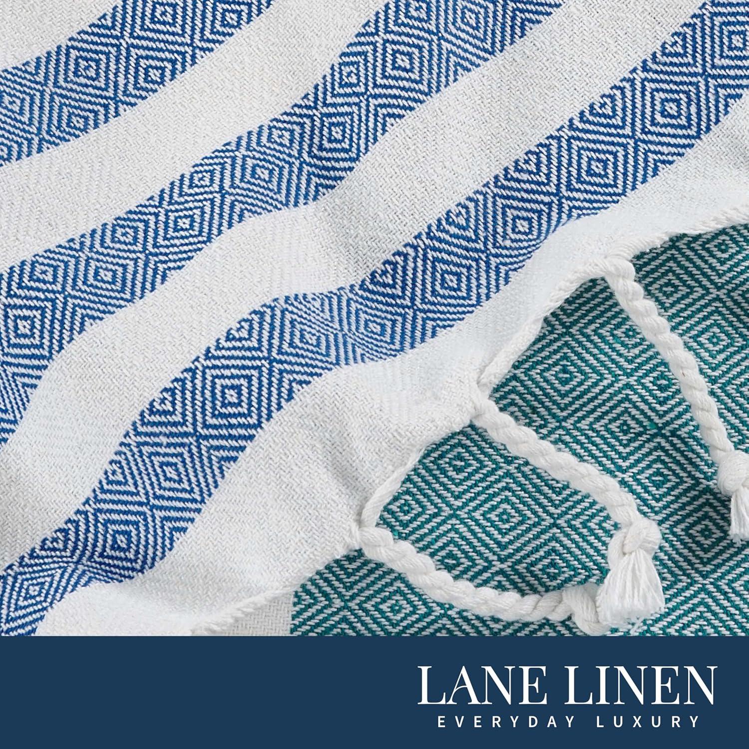 imageLANE LINEN Large Pool Towels XL Beach Towel PreWashed No Shrink Quick Dry Oversized Beach Towels Stylish Beach Towel for Women Sand Free Towel 39quotx71quot GreyOld Glory Teal