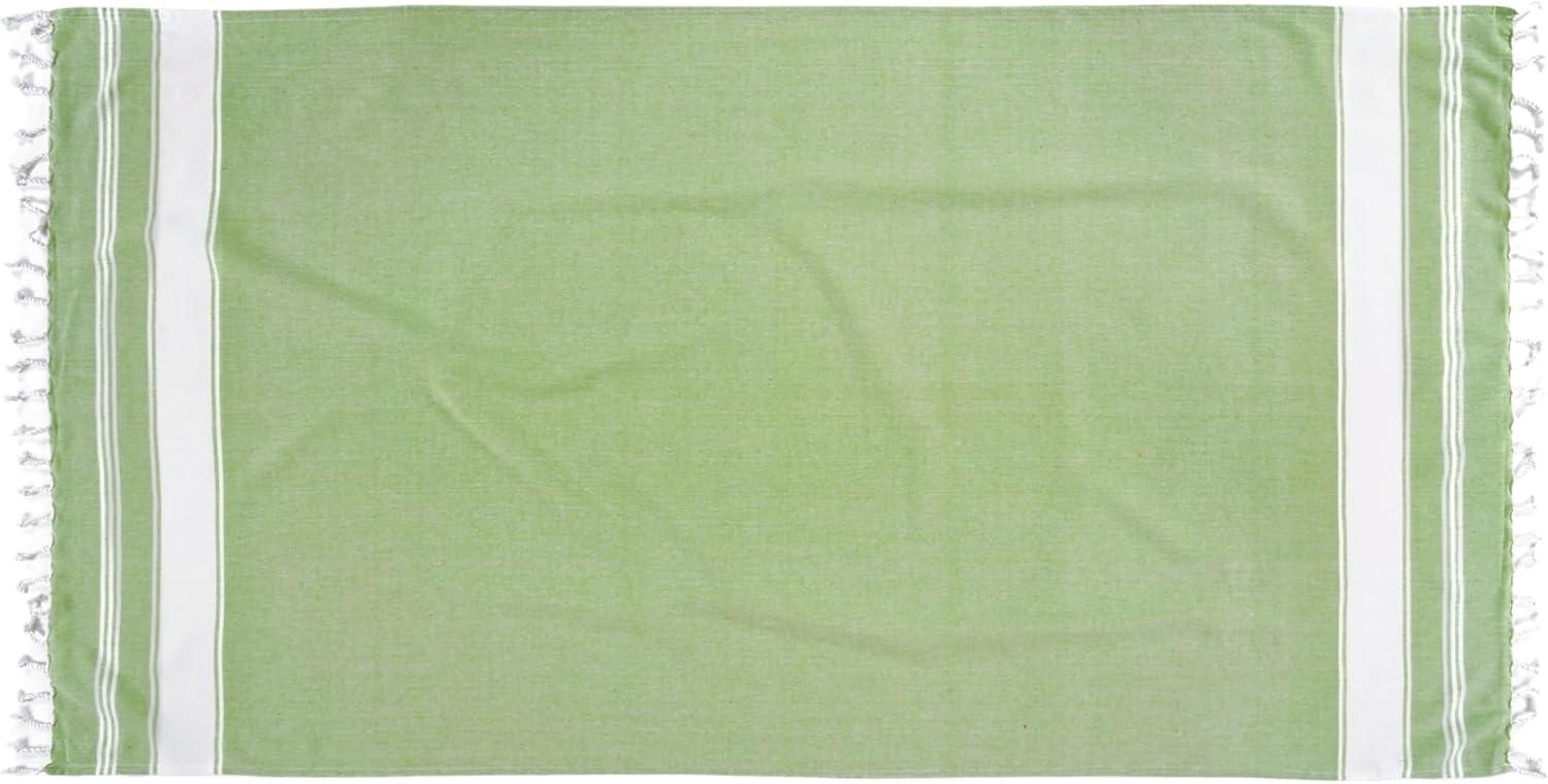imageLANE LINEN Large Pool Towels XL Beach Towel PreWashed No Shrink Quick Dry Oversized Beach Towels Stylish Beach Towel for Women Sand Free Towel 39quotx71quot GreyJade Lime