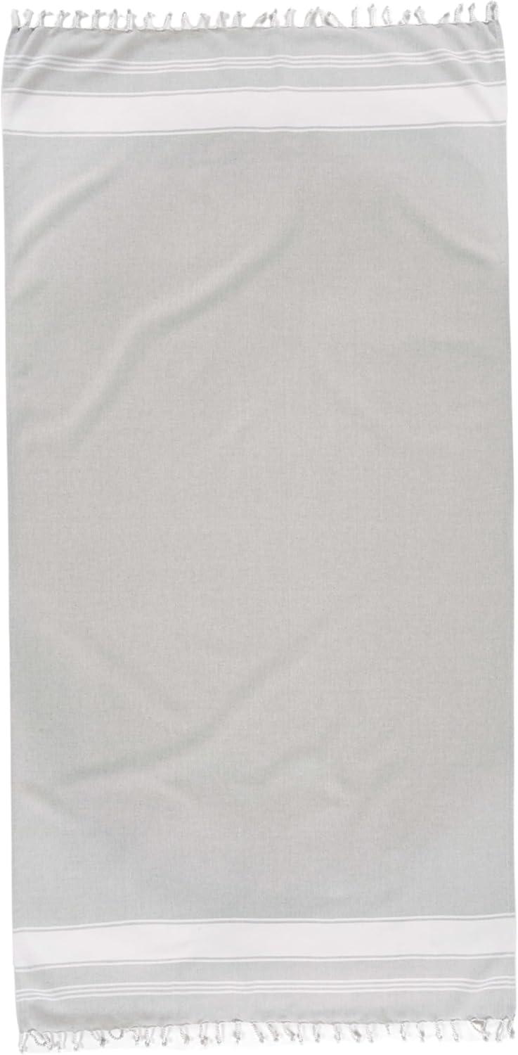 imageLANE LINEN Large Pool Towels XL Beach Towel PreWashed No Shrink Quick Dry Oversized Beach Towels Stylish Beach Towel for Women Sand Free Towel 39quotx71quot GreyGrey