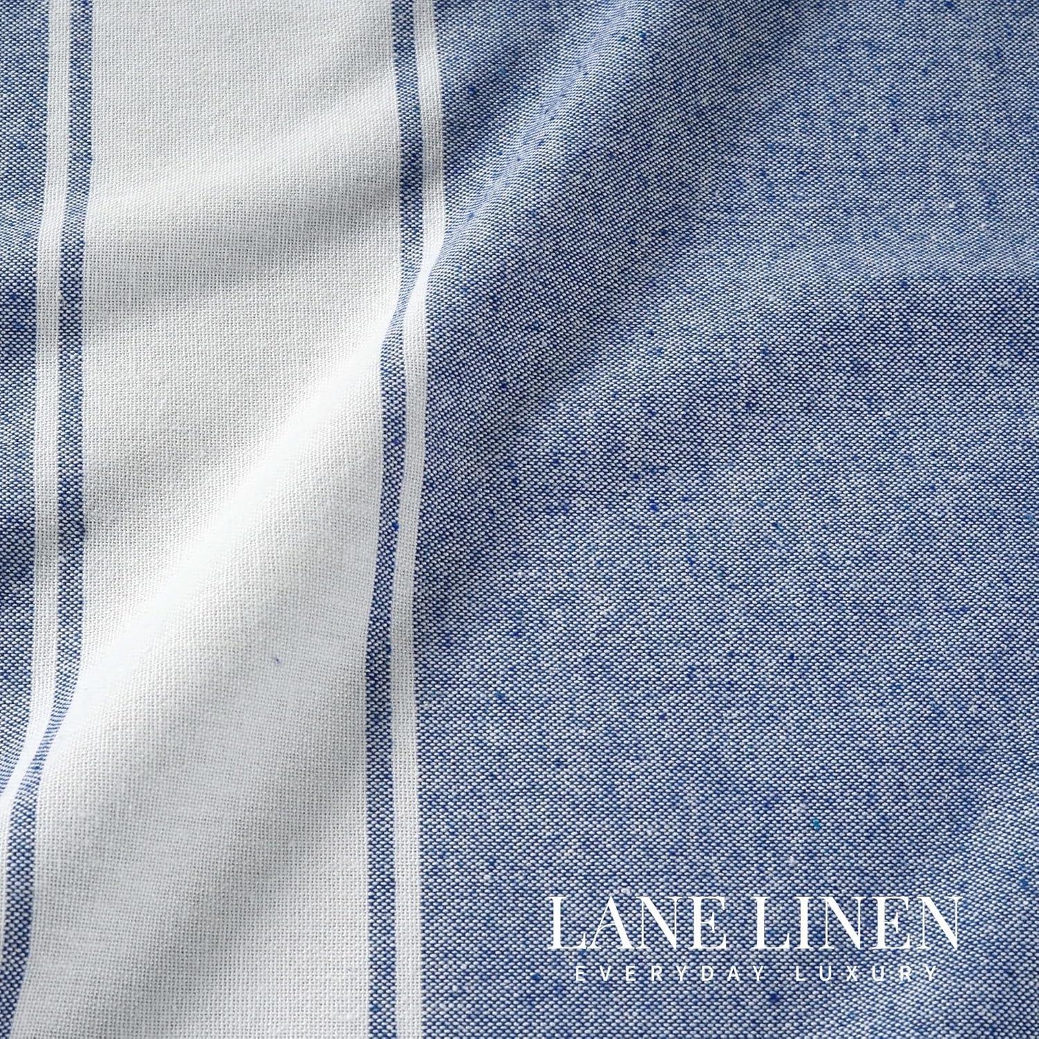 imageLANE LINEN Large Pool Towels XL Beach Towel PreWashed No Shrink Quick Dry Oversized Beach Towels Stylish Beach Towel for Women Sand Free Towel 39quotx71quot GreyForever Blue