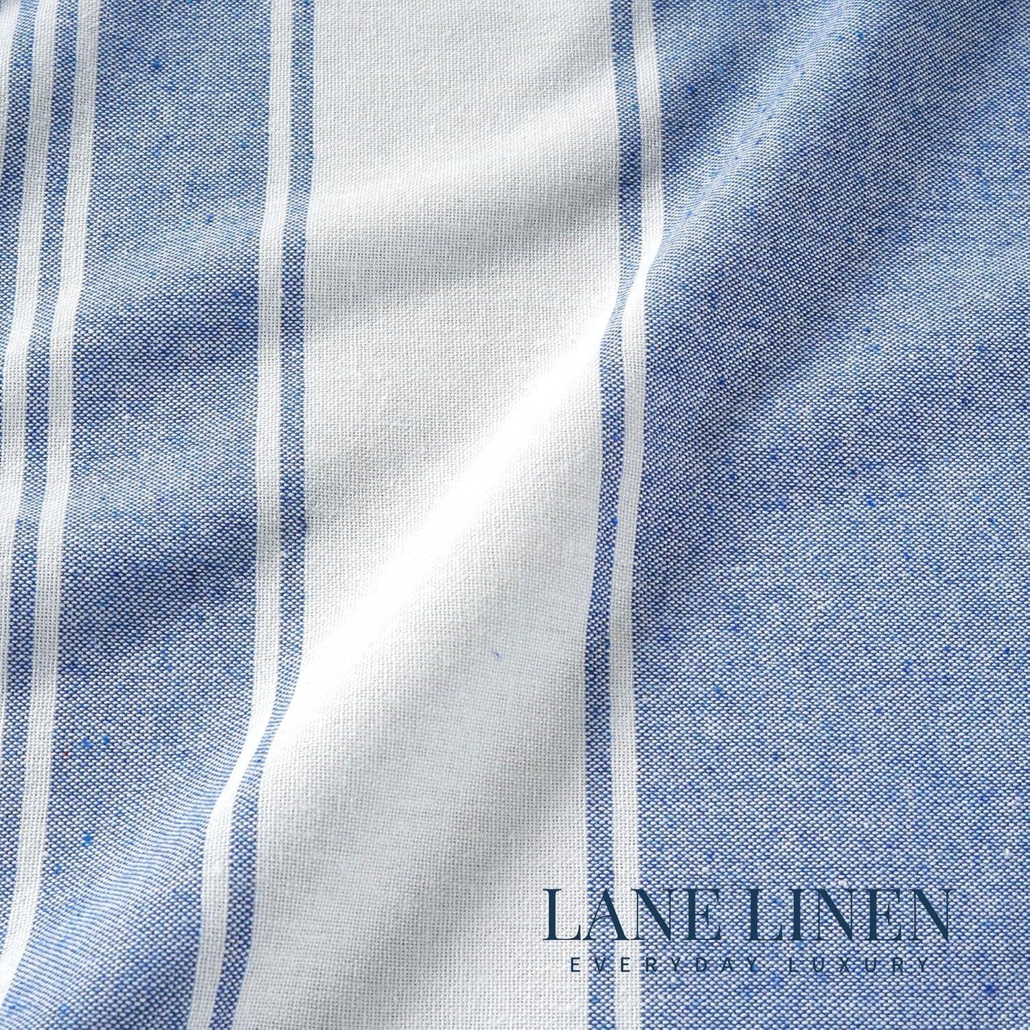 imageLANE LINEN Large Pool Towels XL Beach Towel PreWashed No Shrink Quick Dry Oversized Beach Towels Stylish Beach Towel for Women Sand Free Towel 39quotx71quot GreyForever Blue