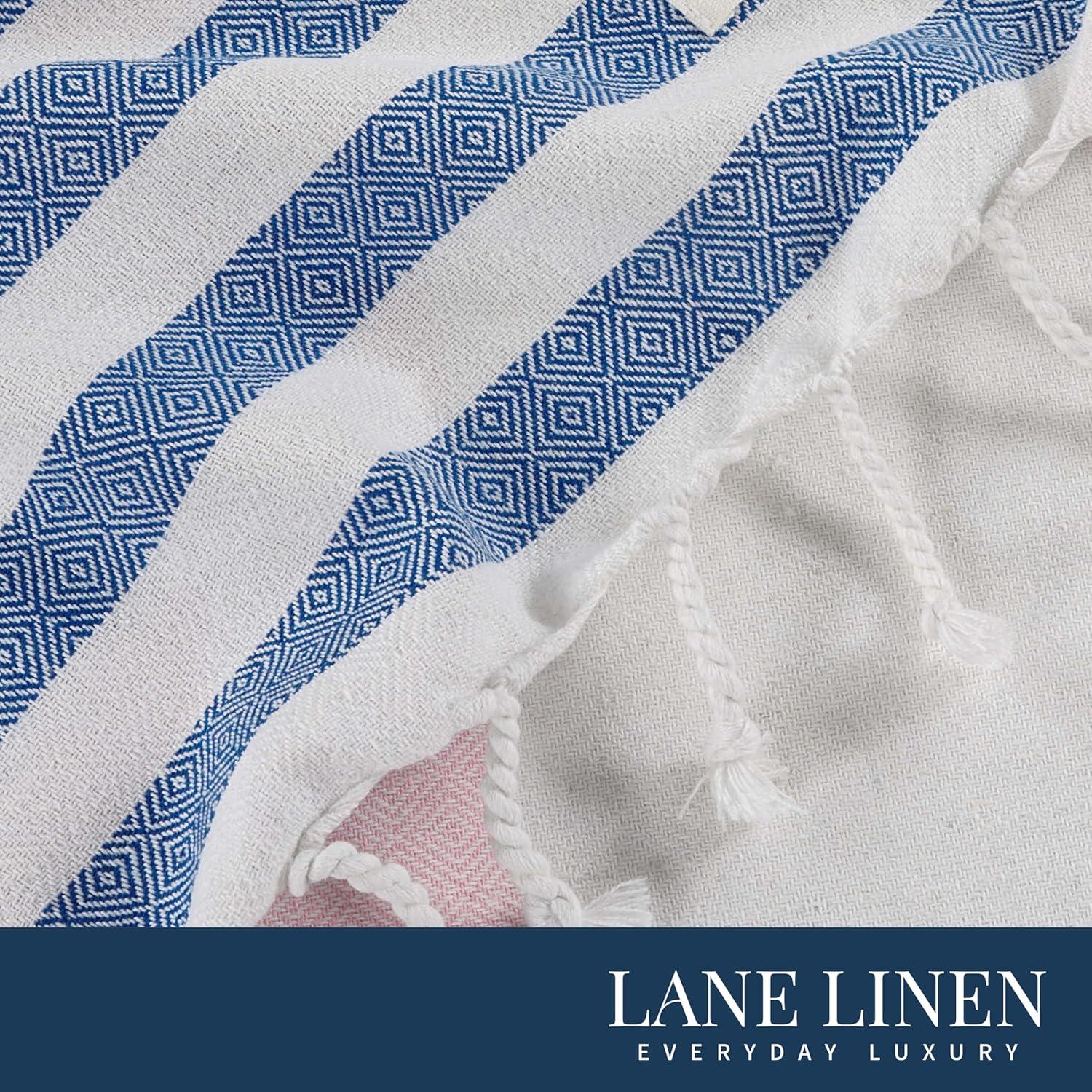 imageLANE LINEN Large Pool Towels XL Beach Towel PreWashed No Shrink Quick Dry Oversized Beach Towels Stylish Beach Towel for Women Sand Free Towel 39quotx71quot GreyOld Glory Pink