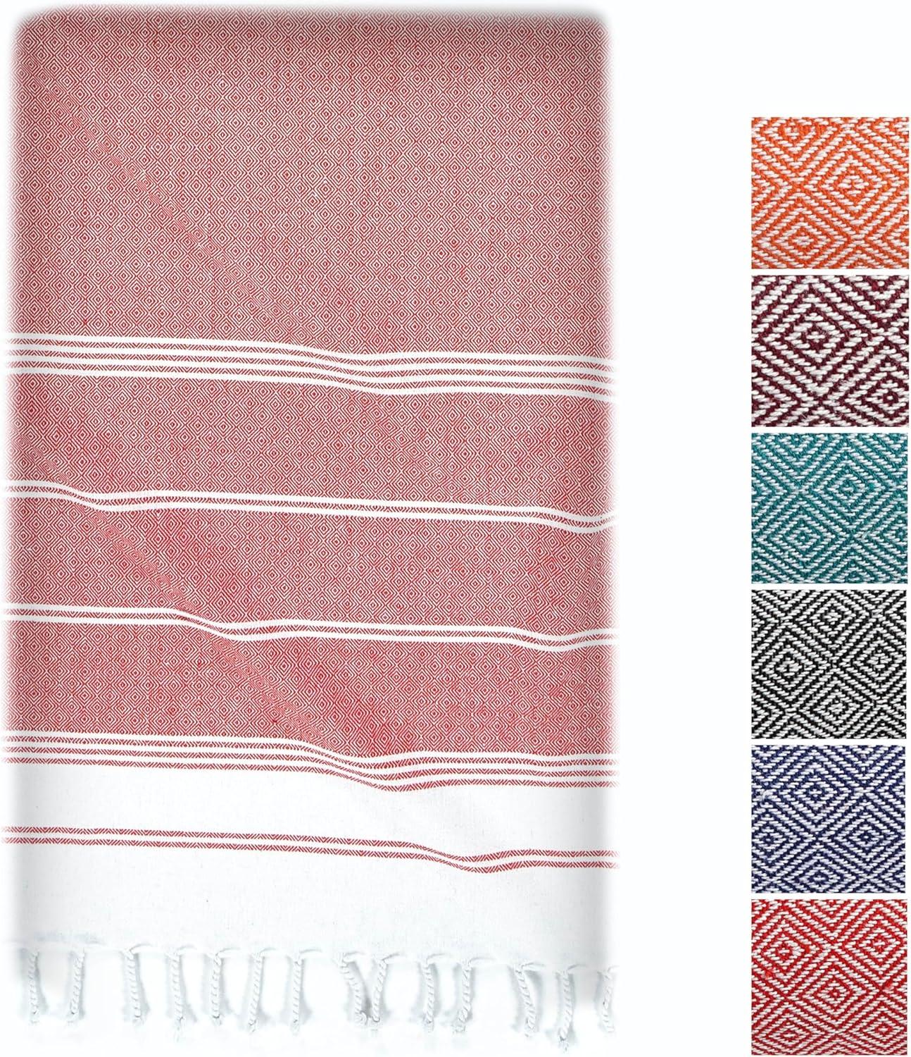 imageLANE LINEN Turkish Beach Towel 2 Pack Oversized Beach Towel 39quotx71quot Beach Essentials for Women Large Pool Towel Absorbent ampamp Quick Dry Sand Free Beach Towel Bird of ParadiseHibiscuss