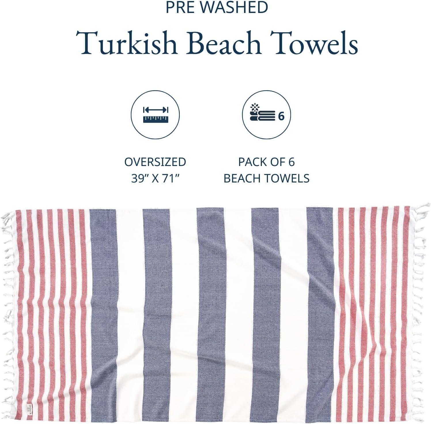 imageLANE LINEN Turkish Beach Towel 2 Pack Oversized Beach Towel 39quotx71quot Beach Essentials for Women Large Pool Towel Absorbent ampamp Quick Dry Sand Free Beach Towel Bird of ParadiseCoastal Bliss