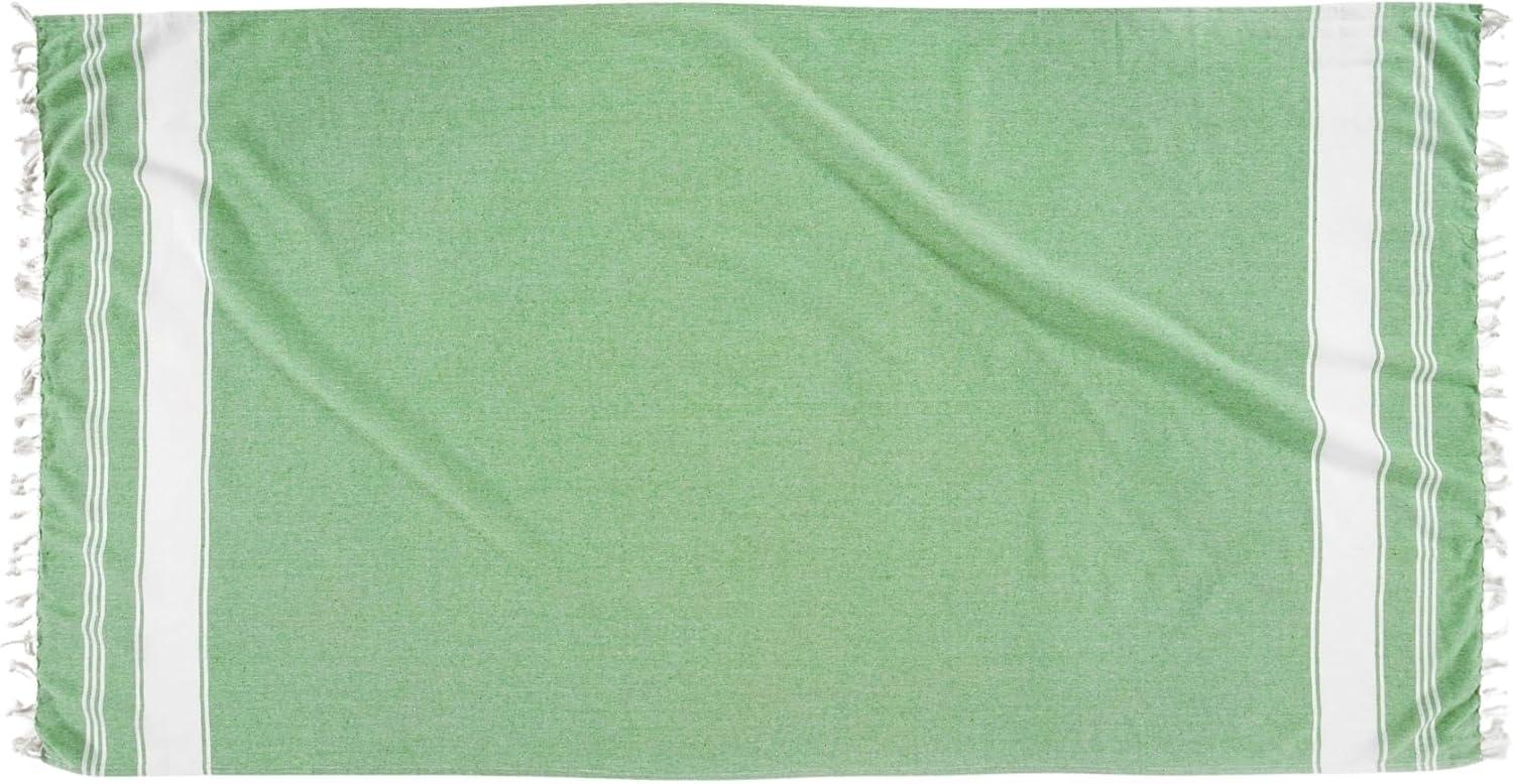 imageLANE LINEN Turkish Beach Towel 2 Pack Oversized Beach Towel 39quotx71quot Beach Essentials for Women Large Pool Towel Absorbent ampamp Quick Dry Sand Free Beach Towel Bird of ParadiseJade Green