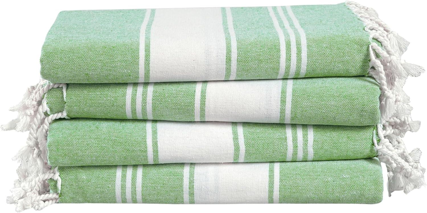 imageLANE LINEN Turkish Beach Towel 2 Pack Oversized Beach Towel 39quotx71quot Beach Essentials for Women Large Pool Towel Absorbent ampamp Quick Dry Sand Free Beach Towel Bird of ParadiseJade Green