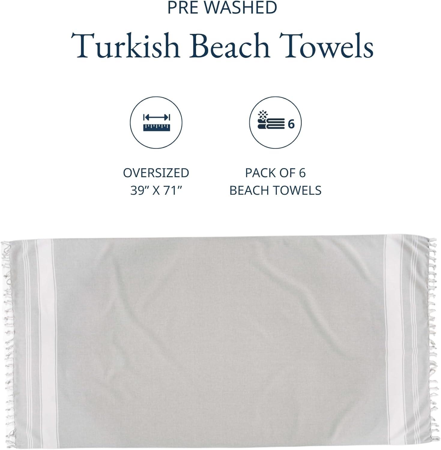 imageLANE LINEN Turkish Beach Towel 2 Pack Oversized Beach Towel 39quotx71quot Beach Essentials for Women Large Pool Towel Absorbent ampamp Quick Dry Sand Free Beach Towel Bird of ParadiseClassic Color