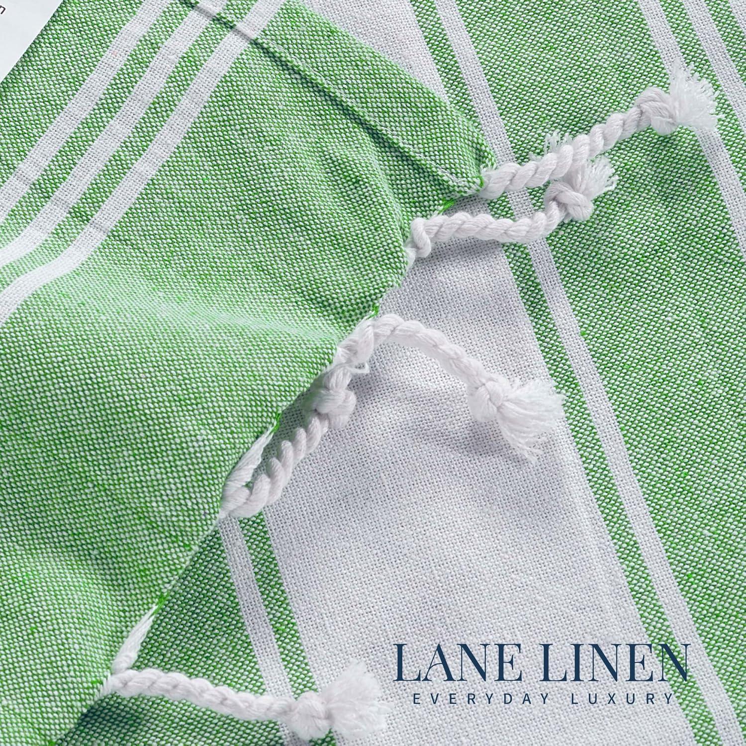 imageLANE LINEN Turkish Beach Towel 2 Pack Oversized Beach Towel 39quotx71quot Beach Essentials for Women Large Pool Towel Absorbent ampamp Quick Dry Sand Free Beach Towel Bird of ParadiseJade Green