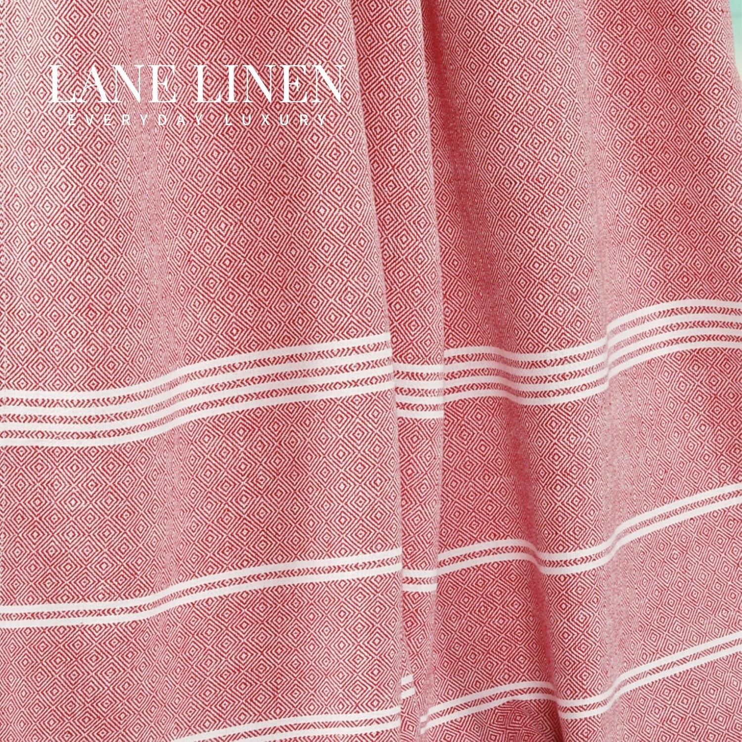 imageLANE LINEN Turkish Beach Towel 2 Pack Oversized Beach Towel 39quotx71quot Beach Essentials for Women Large Pool Towel Absorbent ampamp Quick Dry Sand Free Beach Towel Bird of ParadiseHibiscuss