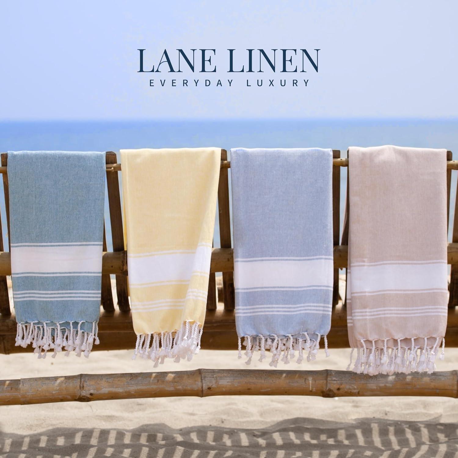 imageLANE LINEN Turkish Beach Towel 2 Pack Oversized Beach Towel 39quotx71quot Beach Essentials for Women Large Pool Towel Absorbent ampamp Quick Dry Sand Free Beach Towel Bird of ParadiseJade Green